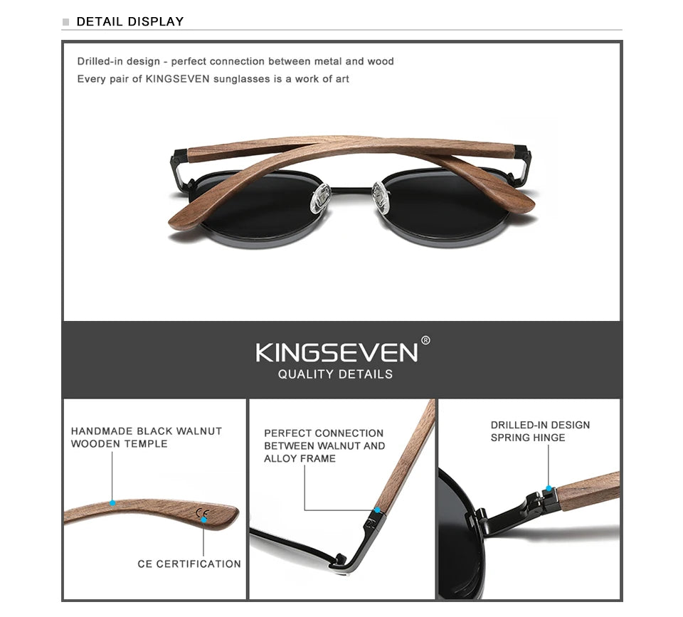 Wooden Sunglasses – Stylish Rectangle Frames with UV400 Protection for Travel - ZOOMNSTORE