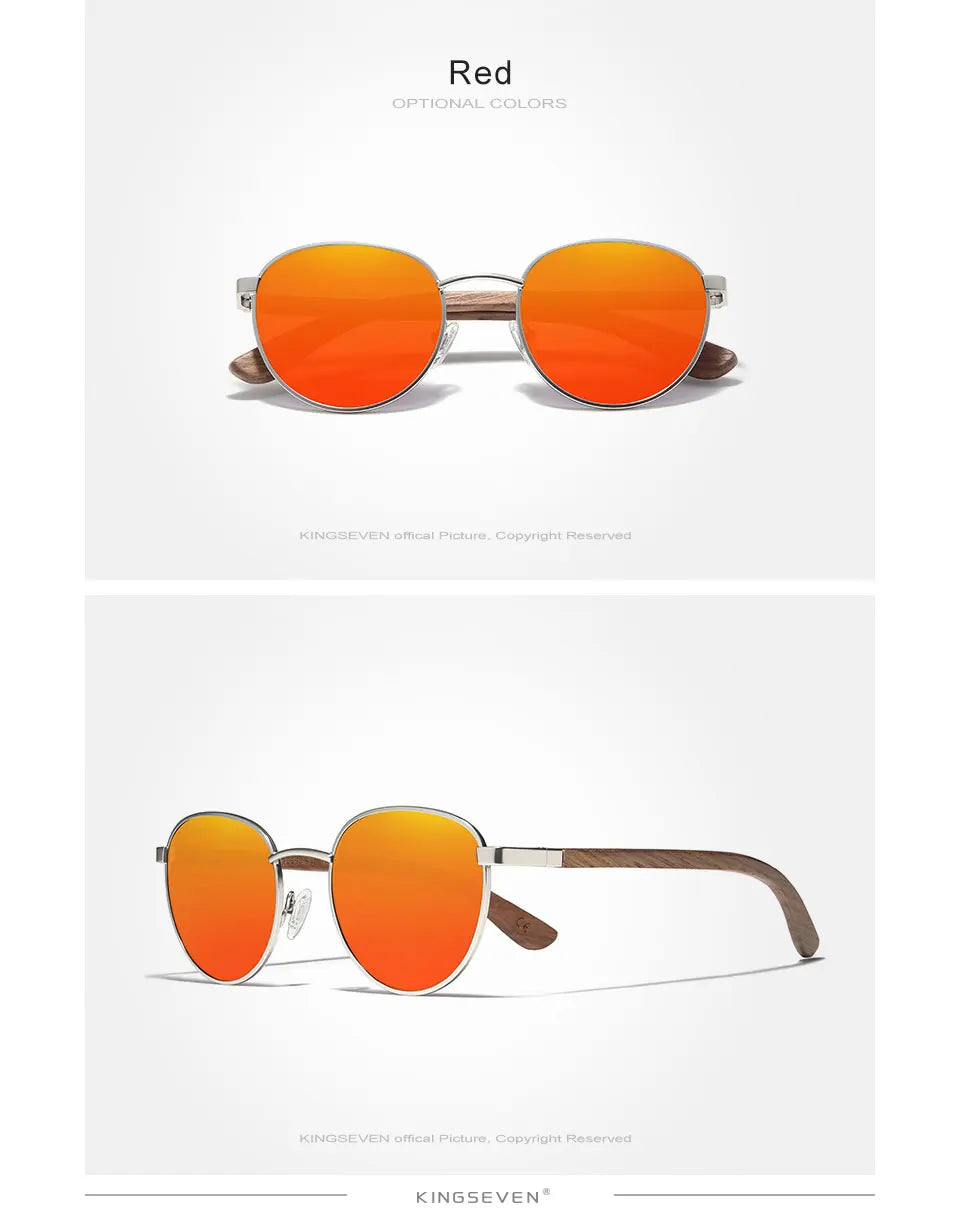 Wooden Sunglasses – Stylish Rectangle Frames with UV400 Protection for Travel - ZOOMNSTORE