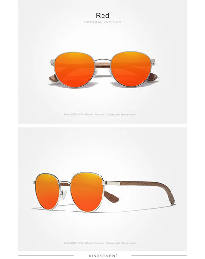 Wooden Sunglasses – Stylish Rectangle Frames with UV400 Protection for Travel - ZOOMNSTORE