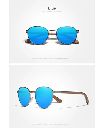 Wooden Sunglasses – Stylish Rectangle Frames with UV400 Protection for Travel - ZOOMNSTORE