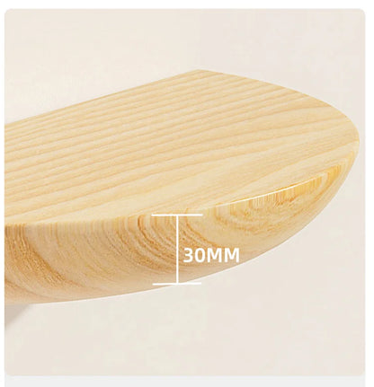 Wooden Wall Shelves - Solid Wood Organizer | Floating Semicircle Shelf For Entryway Storage - ZOOMNSTORE