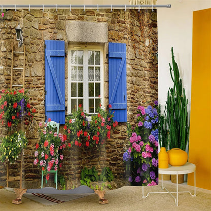 Woodland Nature Shower Curtain - Polyester Bathroom Decor with Hooks - ZOOMNSTORE