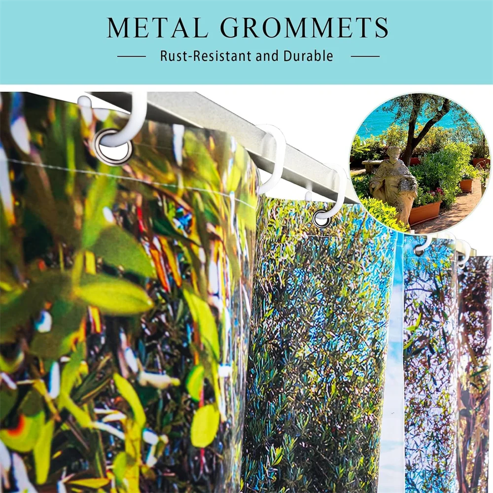 Woodland Nature Shower Curtain - Polyester Bathroom Decor with Hooks - ZOOMNSTORE