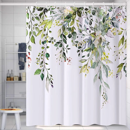 Woodland Nature Shower Curtain - Polyester Bathroom Decor with Hooks - ZOOMNSTORE