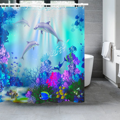 Woodland Nature Shower Curtain - Polyester Bathroom Decor with Hooks - ZOOMNSTORE