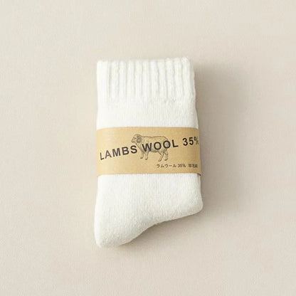Winter 30% Wool Cashmere Warm Furry Kids Sock Chic Solid Color Calf Sock for Children Thicken Fleece Wool Autumn Warm Stockings - ZOOMNSTORE