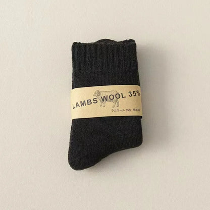 Winter 30% Wool Cashmere Warm Furry Kids Sock Chic Solid Color Calf Sock for Children Thicken Fleece Wool Autumn Warm Stockings - ZOOMNSTORE