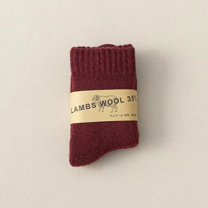 Winter 30% Wool Cashmere Warm Furry Kids Sock Chic Solid Color Calf Sock for Children Thicken Fleece Wool Autumn Warm Stockings - ZOOMNSTORE