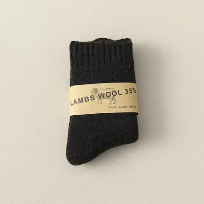 Winter 30% Wool Cashmere Warm Furry Kids Sock Chic Solid Color Calf Sock for Children Thicken Fleece Wool Autumn Warm Stockings - ZOOMNSTORE