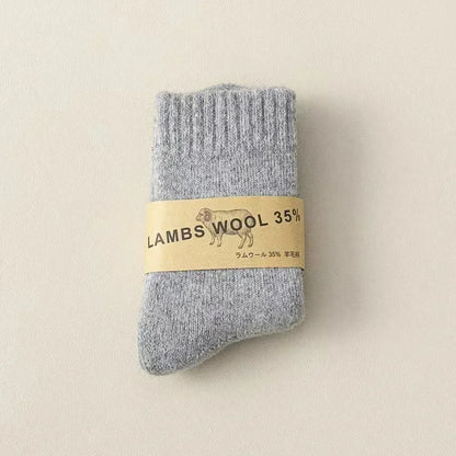 Winter 30% Wool Cashmere Warm Furry Kids Sock Chic Solid Color Calf Sock for Children Thicken Fleece Wool Autumn Warm Stockings - ZOOMNSTORE