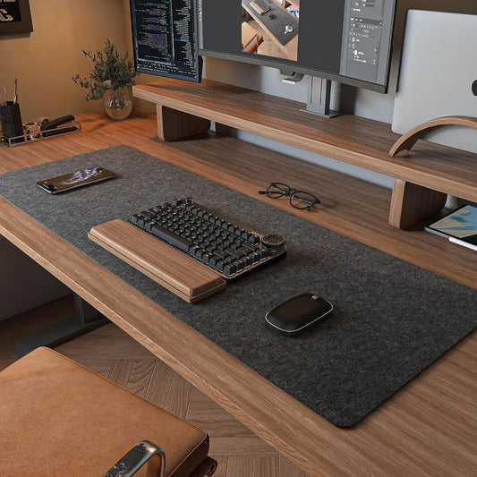 Large Wool Felt Mouse Pad - Non-Slip Gaming and Writing Mat for Home Office - ZOOMNSTORE