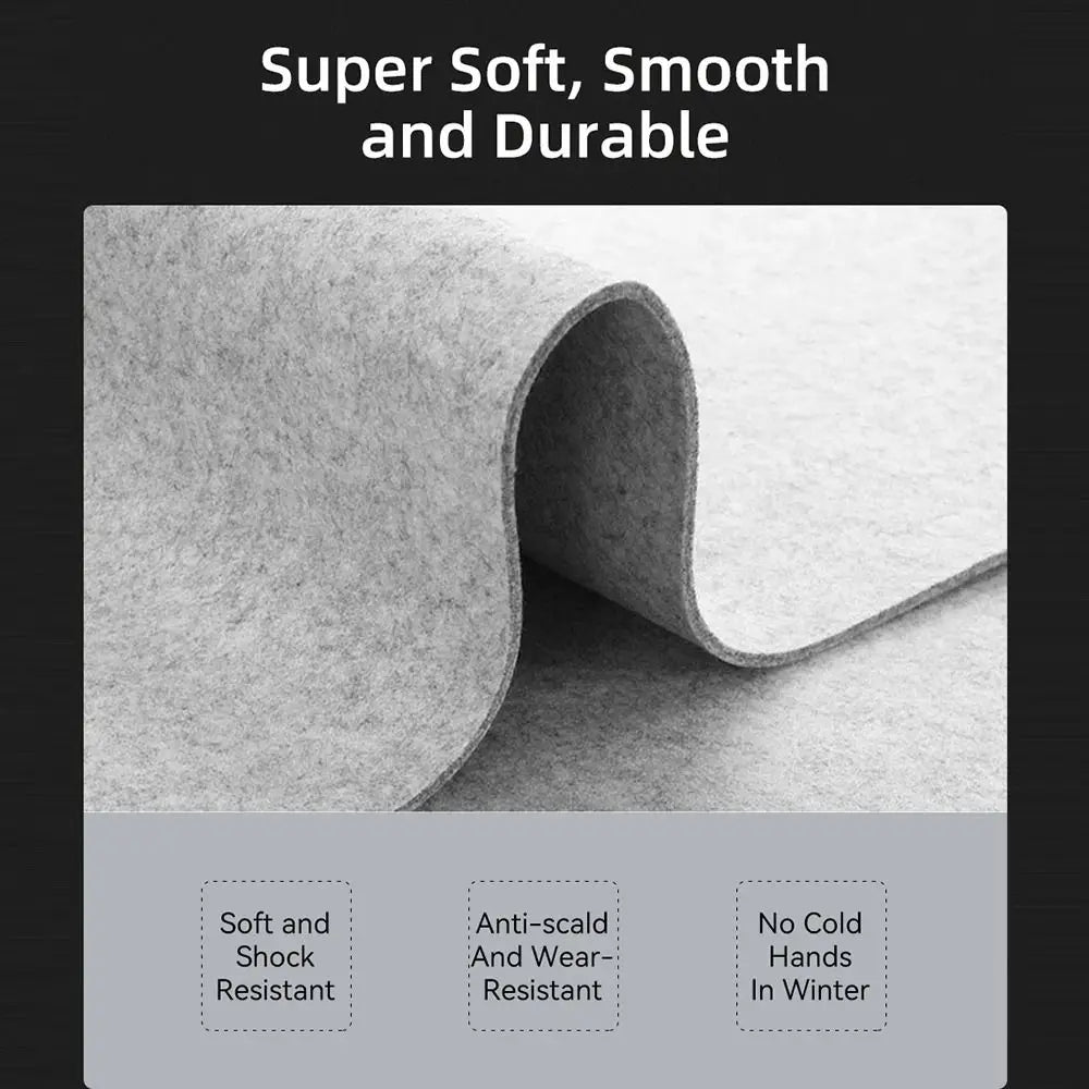 Large Wool Felt Mouse Pad - Non-Slip Gaming and Writing Mat for Home Office - ZOOMNSTORE