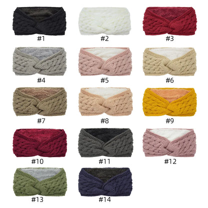 Wool Knitting Headband - Plush Thick Thermal Ear Warmer | Insulated Winter Sports Band - ZOOMNSTORE