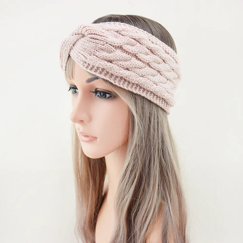 Wool Knitting Headband - Plush Thick Thermal Ear Warmer | Insulated Winter Sports Band - ZOOMNSTORE