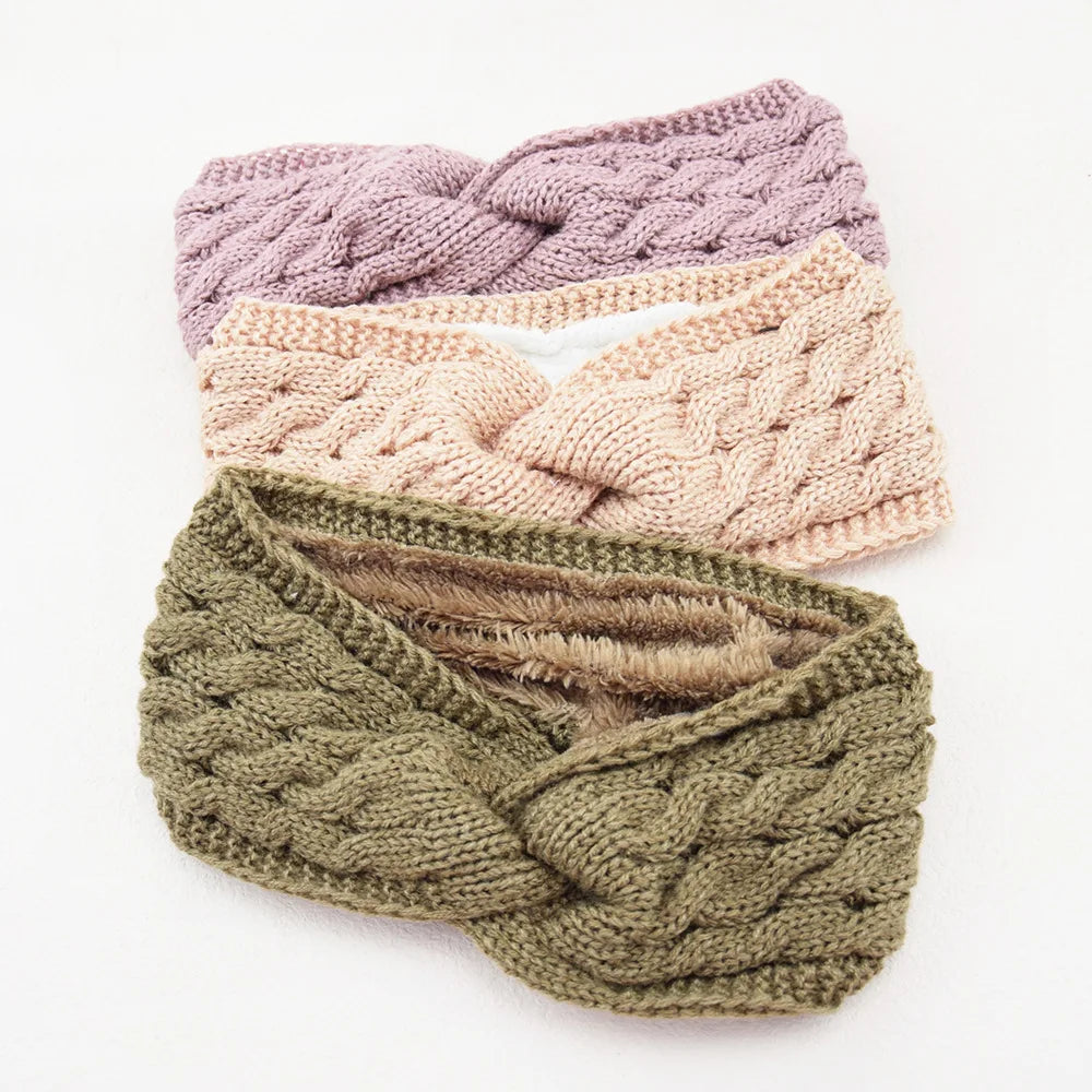Wool Knitting Headband - Plush Thick Thermal Ear Warmer | Insulated Winter Sports Band - ZOOMNSTORE