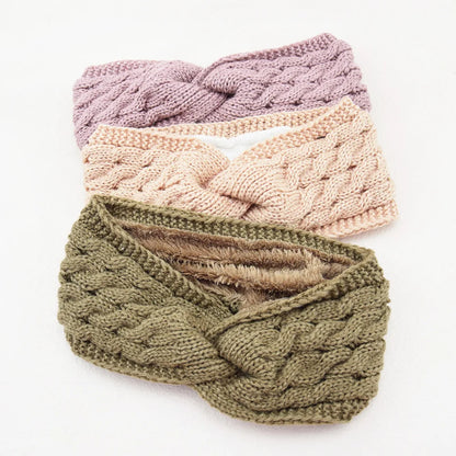 Wool Knitting Headband - Plush Thick Thermal Ear Warmer | Insulated Winter Sports Band - ZOOMNSTORE
