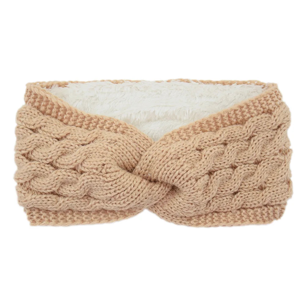 Wool Knitting Headband - Plush Thick Thermal Ear Warmer | Insulated Winter Sports Band - ZOOMNSTORE