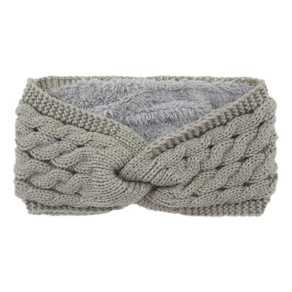 Wool Knitting Headband - Plush Thick Thermal Ear Warmer | Insulated Winter Sports Band - ZOOMNSTORE