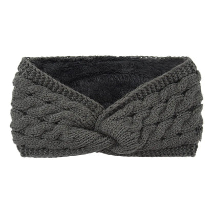 Wool Knitting Headband - Plush Thick Thermal Ear Warmer | Insulated Winter Sports Band - ZOOMNSTORE