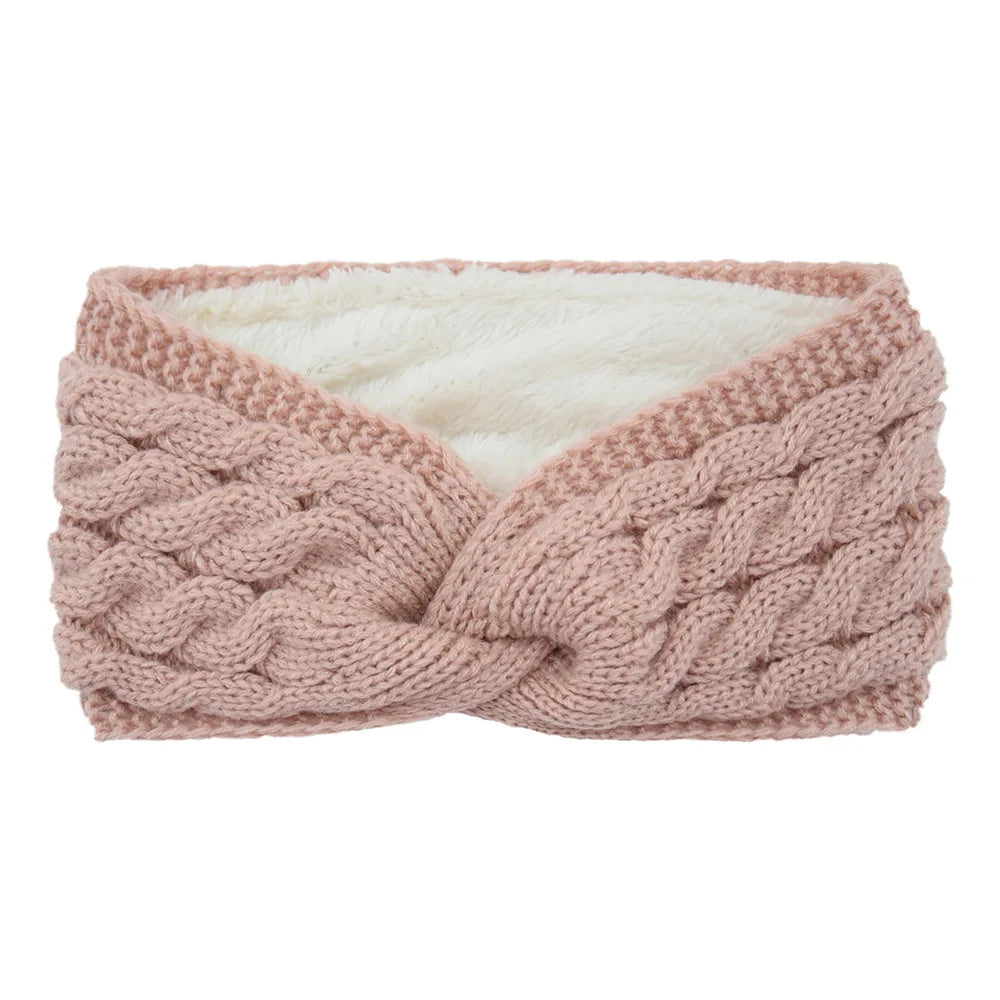 Wool Knitting Headband - Plush Thick Thermal Ear Warmer | Insulated Winter Sports Band - ZOOMNSTORE