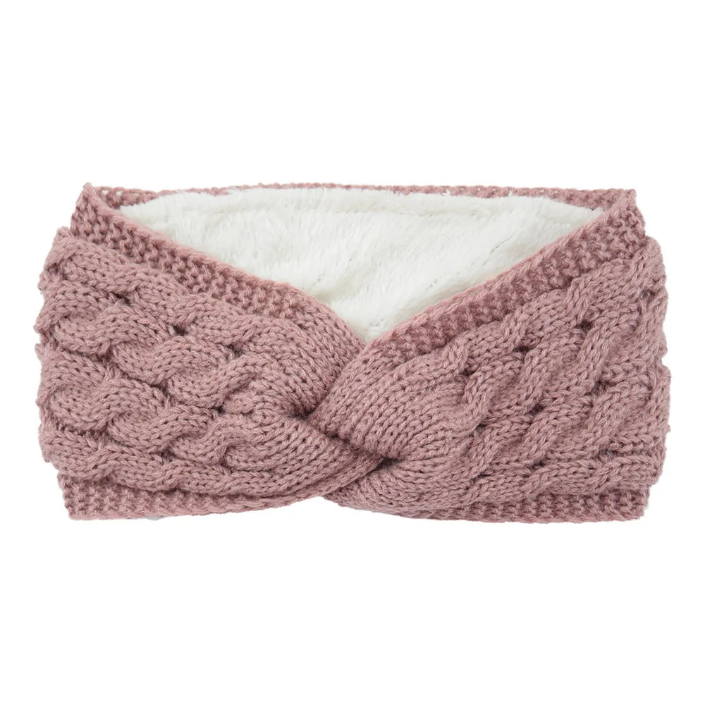 Wool Knitting Headband - Plush Thick Thermal Ear Warmer | Insulated Winter Sports Band - ZOOMNSTORE