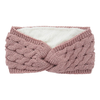 Wool Knitting Headband - Plush Thick Thermal Ear Warmer | Insulated Winter Sports Band - ZOOMNSTORE
