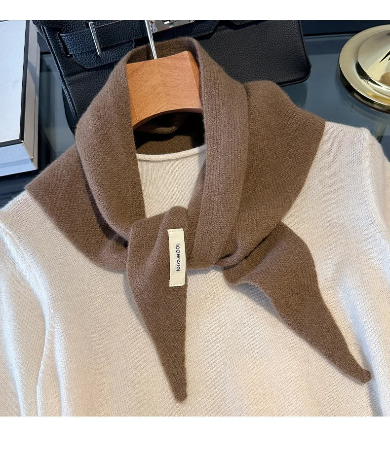 Wool Winter Scarf - Long Warm Cashmere Shawl For Women | Cozy Knit Pashmina Wrap - ZOOMNSTORE