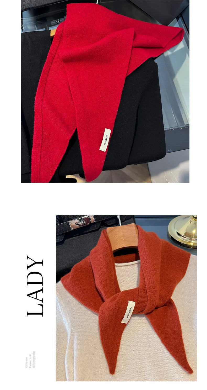 Wool Winter Scarf - Long Warm Cashmere Shawl For Women | Cozy Knit Pashmina Wrap - ZOOMNSTORE