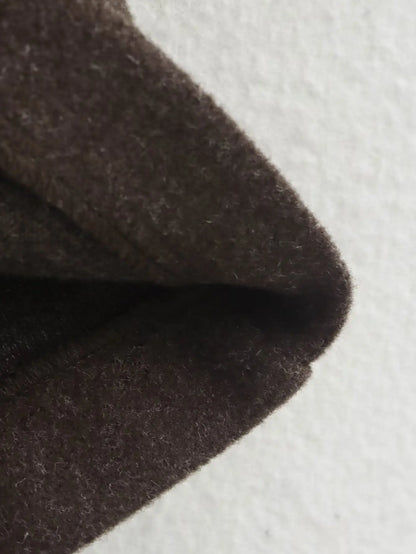 Woolen Jacket Women - Brown Zipper Lapel Short Coat | Elegant Vintage Outerwear - ZOOMNSTORE