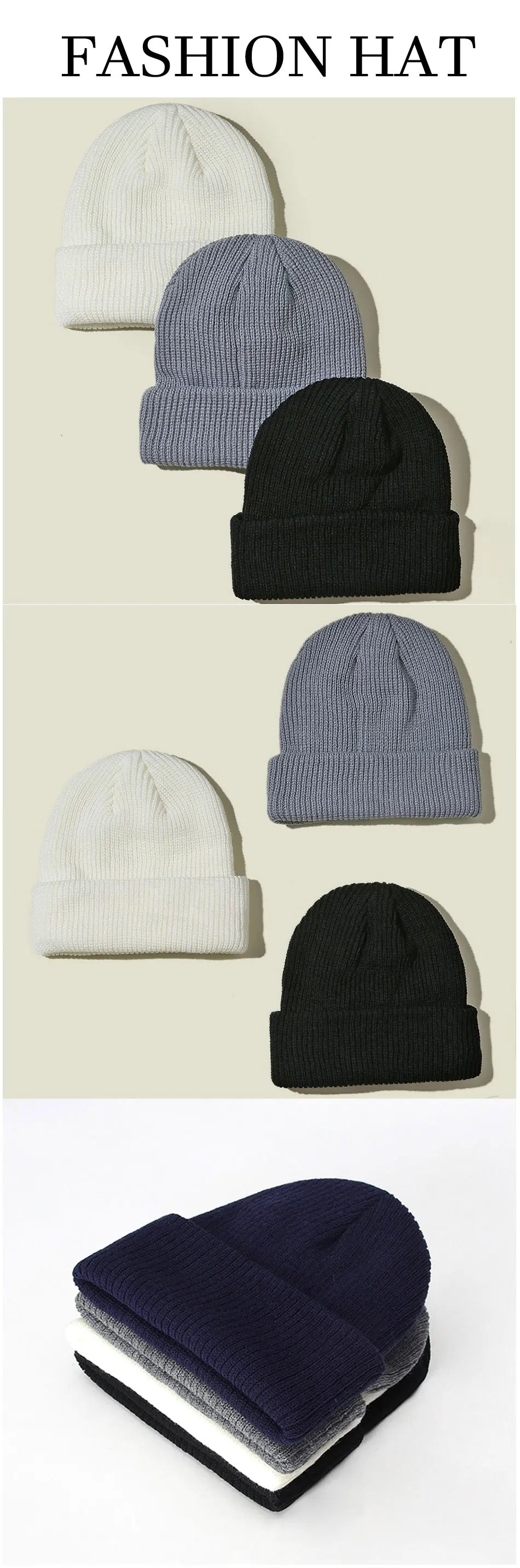 Woolen Winter Hat – Unisex Knitted Beanie With Warm Ear Protection, Versatile Style - ZOOMNSTORE