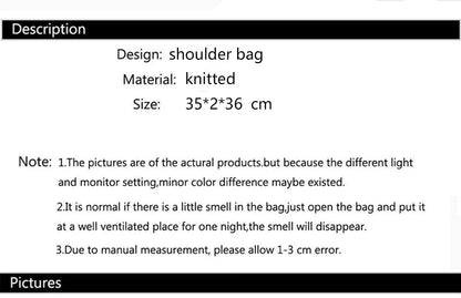 Handmade Woven Beach Bag - Boho Knitted Tote for Women - ZOOMNSTORE