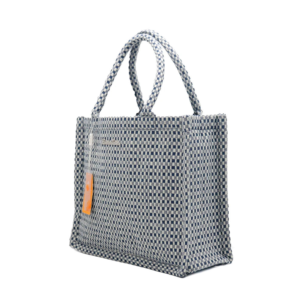 Woven Plaid Handbag - Eco-Friendly Womens Shoulder Satchel Classic Large Capacity - ZOOMNSTORE