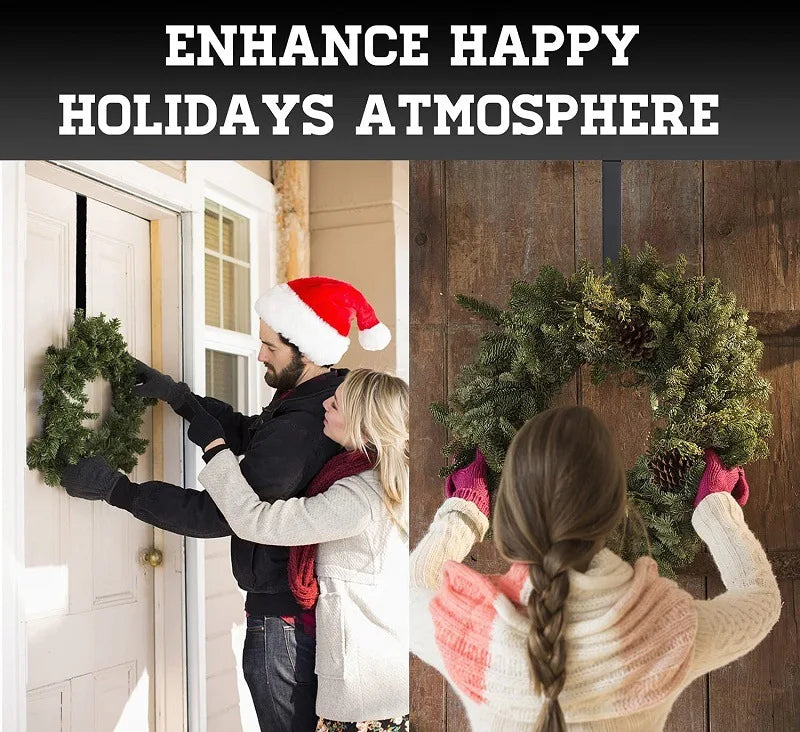 Wreath Hanger - Metal Over Door Hook for Front Door Holiday Decoration - ZOOMNSTORE