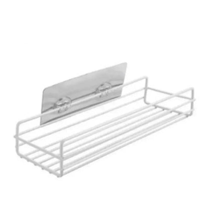Wrought Iron Bathroom Shelf - Wall-Mounted Shower Gel Storage Rack - ZOOMNSTORE
