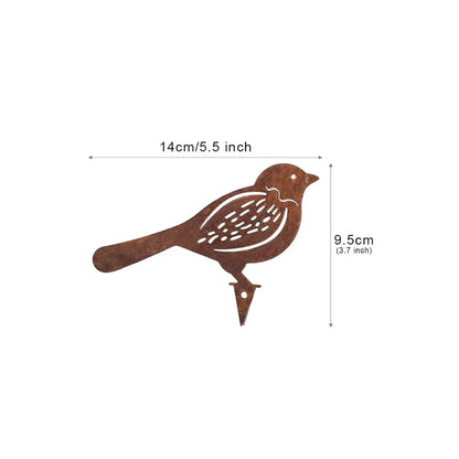 Rusty Wrought Iron Cat Halloween Fence Ornament - Garden Decor - ZOOMNSTORE