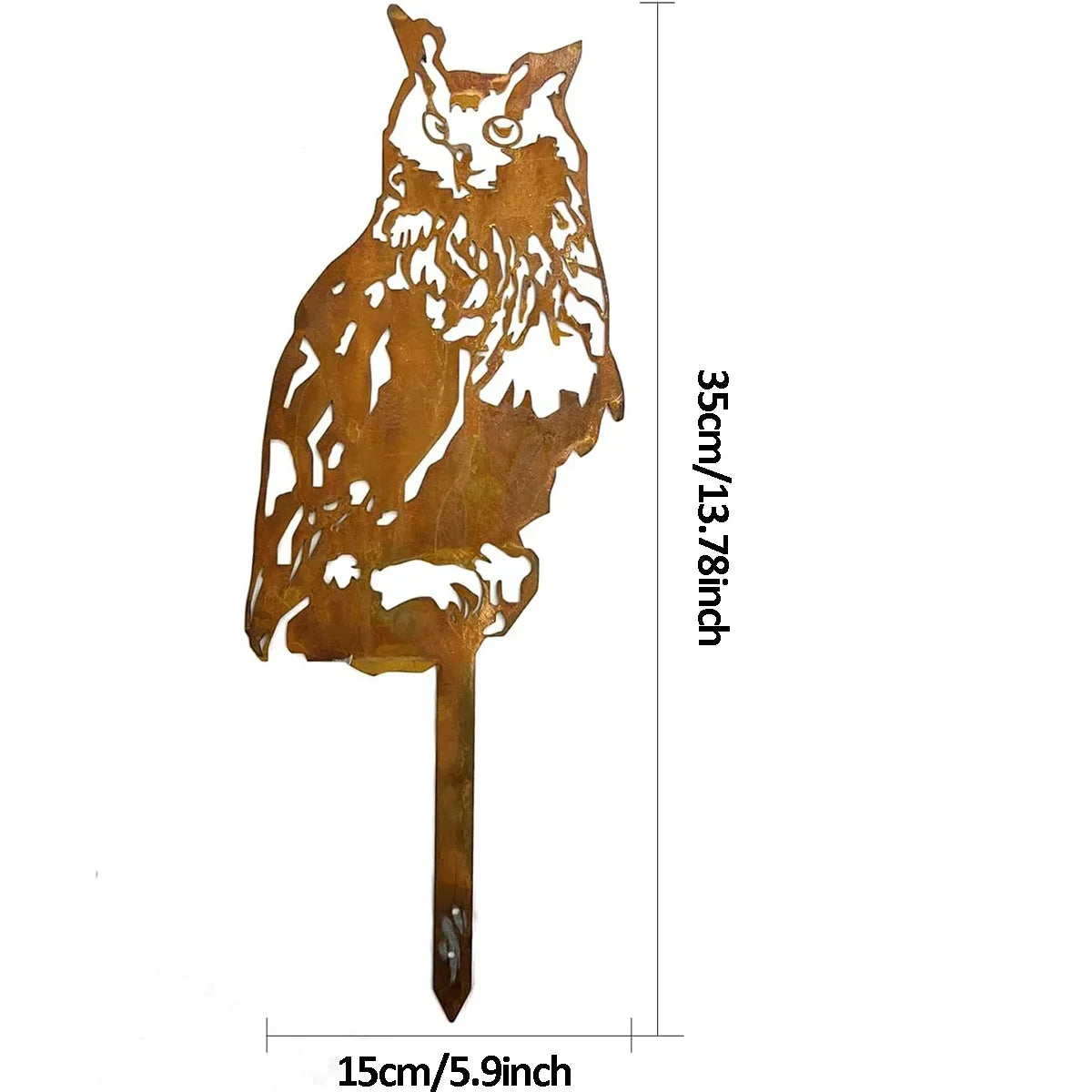 Rusty Wrought Iron Cat Halloween Fence Ornament - Garden Decor - ZOOMNSTORE