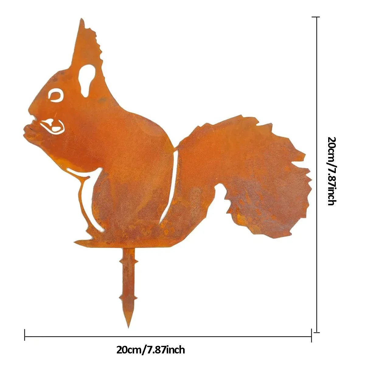 Rusty Wrought Iron Cat Halloween Fence Ornament - Garden Decor - ZOOMNSTORE