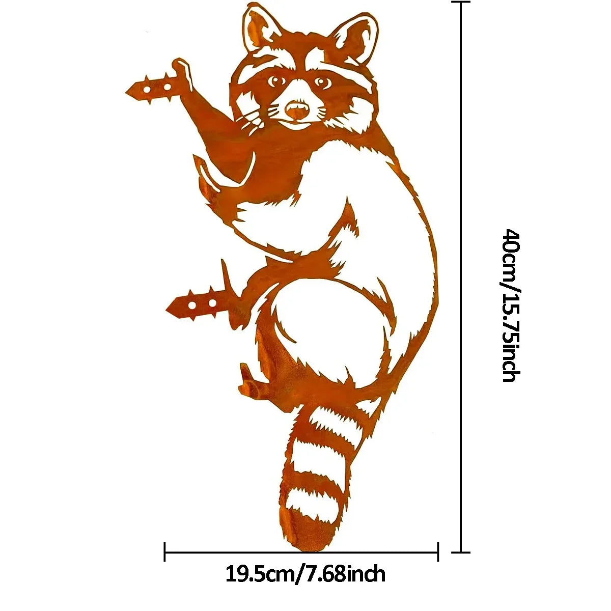 Rusty Wrought Iron Cat Halloween Fence Ornament - Garden Decor - ZOOMNSTORE