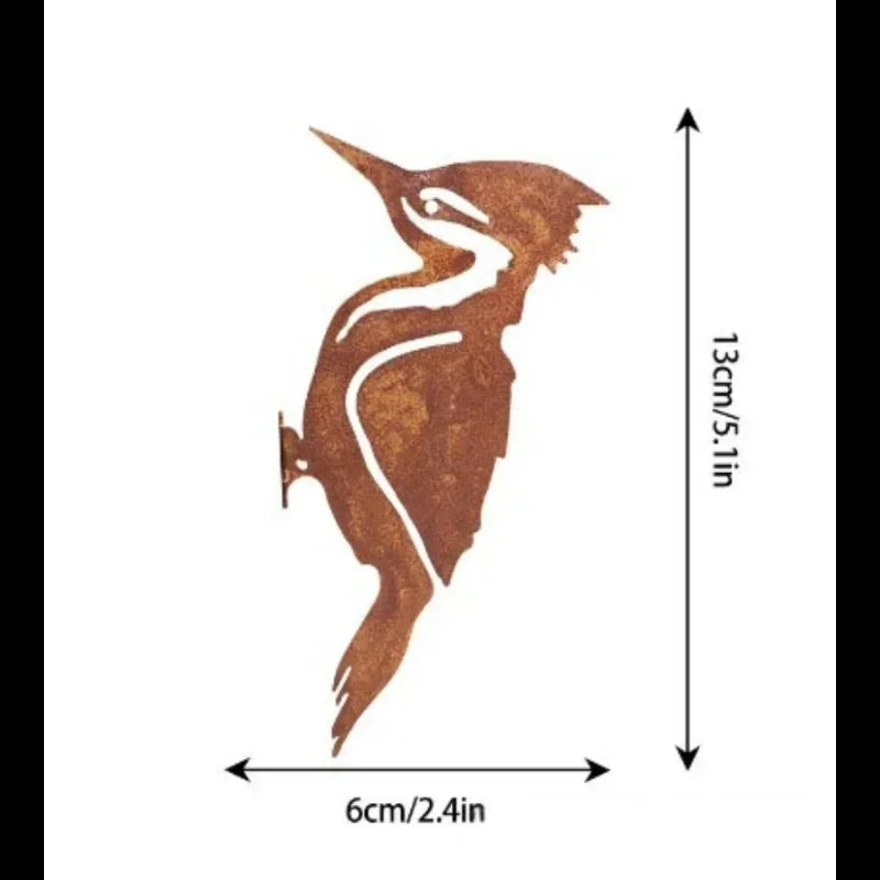 Rusty Wrought Iron Cat Halloween Fence Ornament - Garden Decor - ZOOMNSTORE