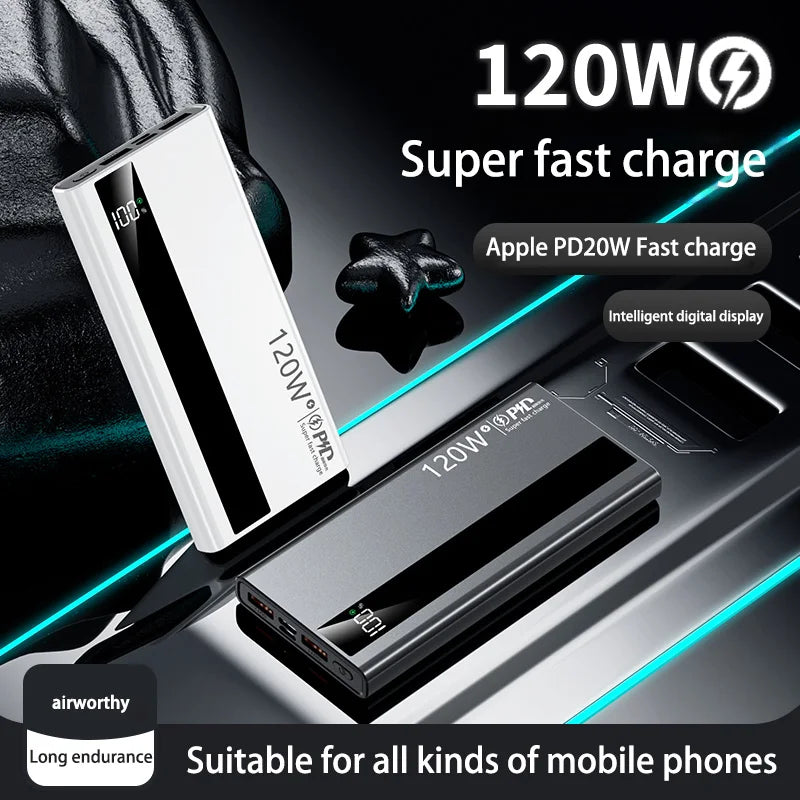 Xiaomi 120W 200000mAh High Capacity Power Bank Super Fast Charging Power Bank Portable Battery Charger For iPhone Samsung Huawei - ZOOMNSTORE