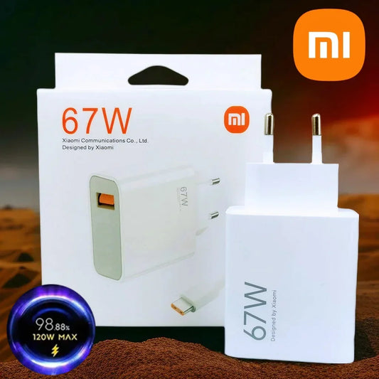 Xiaomi 67W Charger Turbo Fast Charge EU/US Adapter Usb Type C Cable For Redmi Note Pro Mi 13 Lite K60 K60E K50 CIVI 3 2 - ZOOMNSTORE