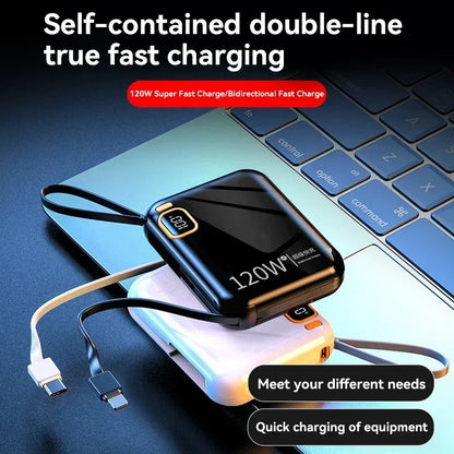 Xiaomi 50000mAh Power Bank 120w Detachable Usb To Type C Cable Two-way Fast Charger Mini Powerbank For Iphone Xiaomi Samsung - ZOOMNSTORE