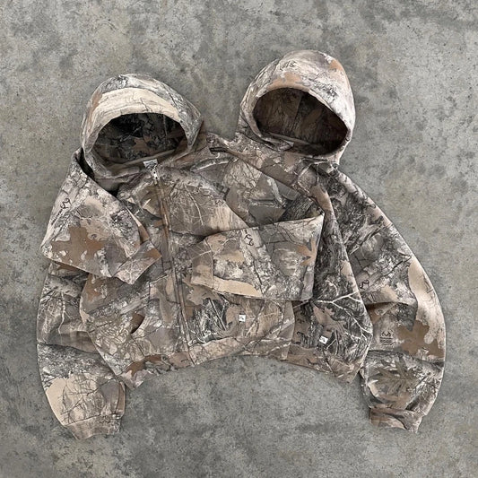 Y2K Camouflage Hoodie - Oversized Retro Pullover Sweatshirt for Men and Women - ZOOMNSTORE