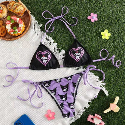 Y2K Hello Kitty Bikini Set - Anime Swimsuit for Women Sexy Beachwear - ZOOMNSTORE