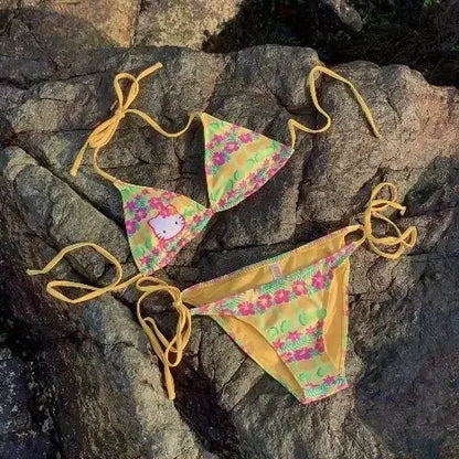 Y2K Hello Kitty Bikini Set - Anime Swimsuit for Women Sexy Beachwear - ZOOMNSTORE