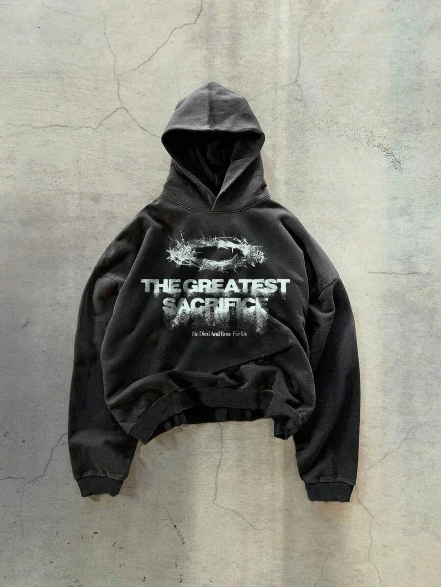 New Trend Hoodie Y2K Personalized Printed Sweatshirt Men's Harajuku Jacket Gothic Zipper Casual Sportswear Loose Fashion Hoodie - ZOOMNSTORE