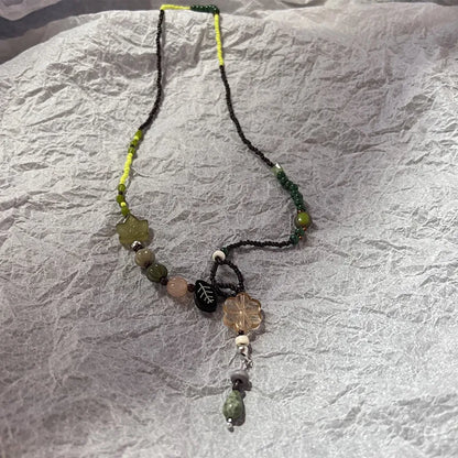 Fashion Metal Y2K Opal Necklace Punk Bohemia Pendant Chain for Women Girls Cool Polaris Necklaces Jewelry Accessories - ZOOMNSTORE