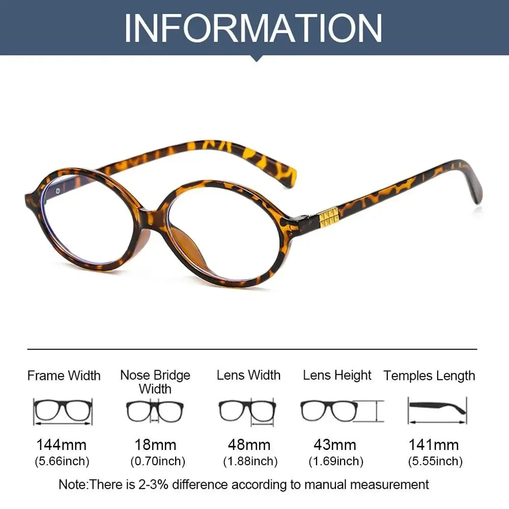 Y2K Oval Glasses – Blue Light Computer Reading Glasses With Polycarbonate Lenses - ZOOMNSTORE