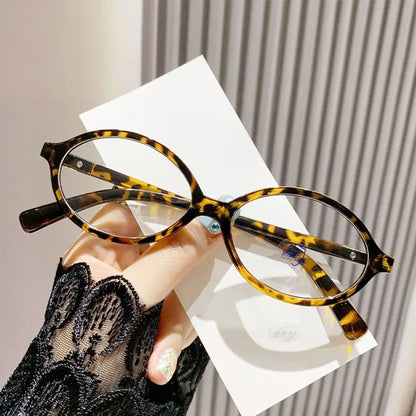 Y2K Oval Glasses – Blue Light Computer Reading Glasses With Polycarbonate Lenses - ZOOMNSTORE