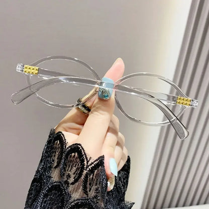 Y2K Oval Glasses – Blue Light Computer Reading Glasses With Polycarbonate Lenses - ZOOMNSTORE
